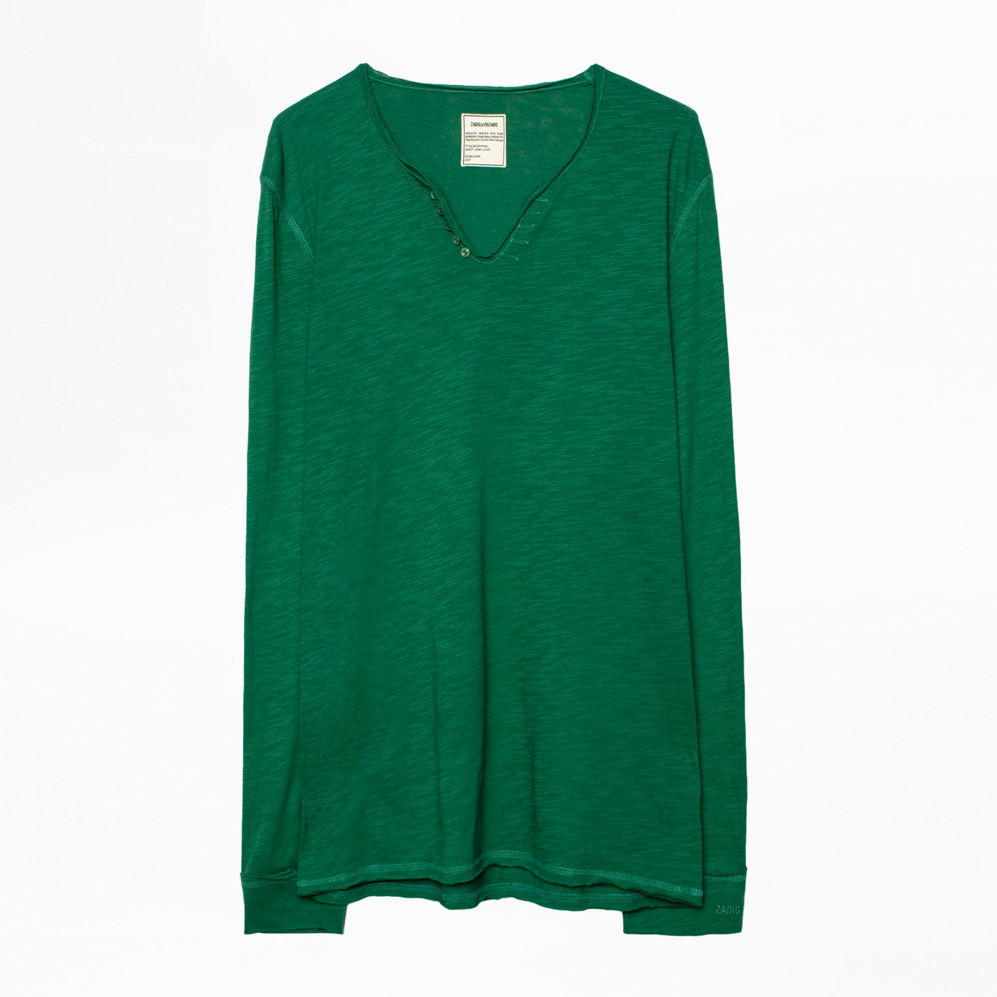 Monastir Flammé T-shirt - Men’s Tunisian collar T-shirt.